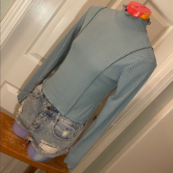 NO COMMENT NWTs Chic Ribbed Long Sleeve Top - Picture 4 of 12